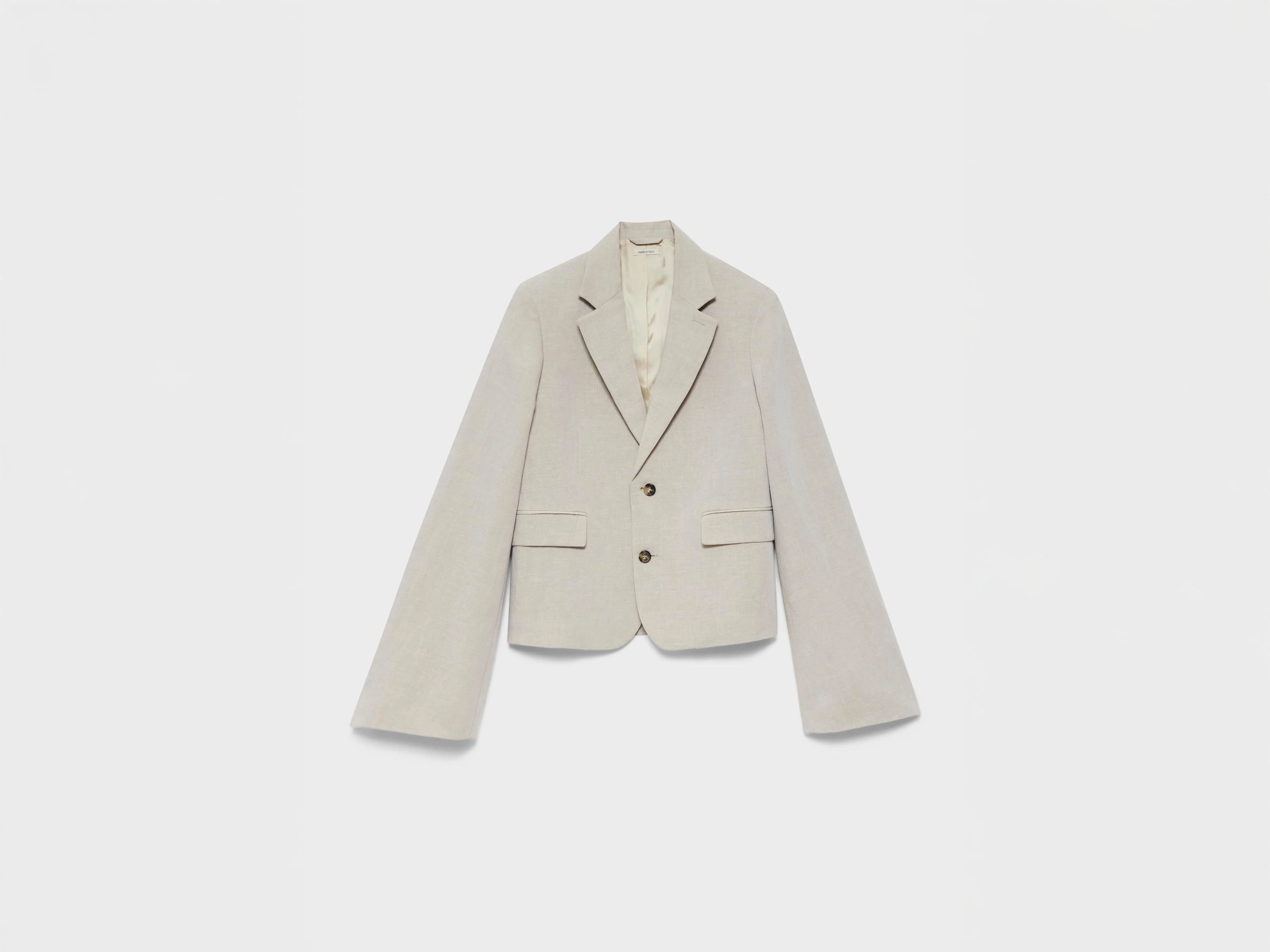 WOMENS WEIGHTED SLEEVE JACKET IN NATURAL - 1