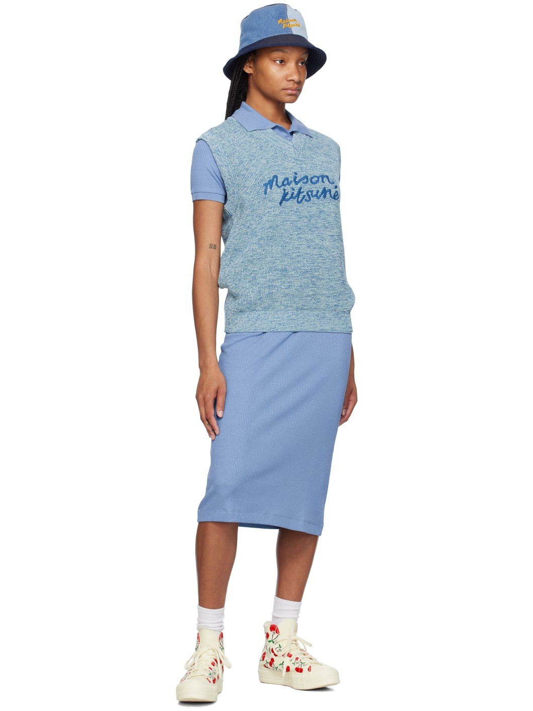 Blue Handwriting Vest - 4