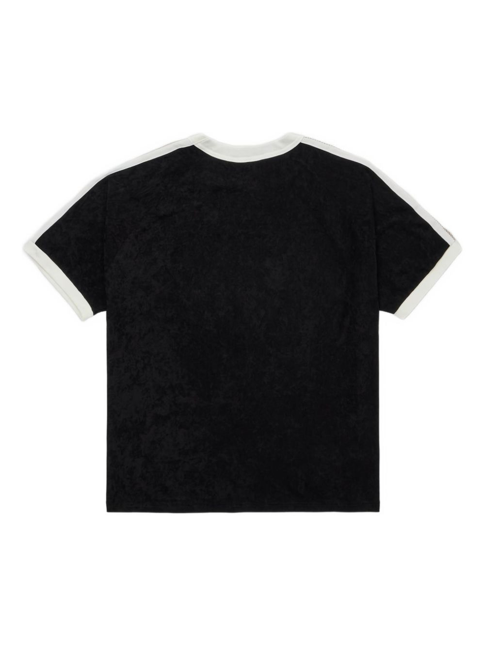 stripe-detail velour T-shirt - 2