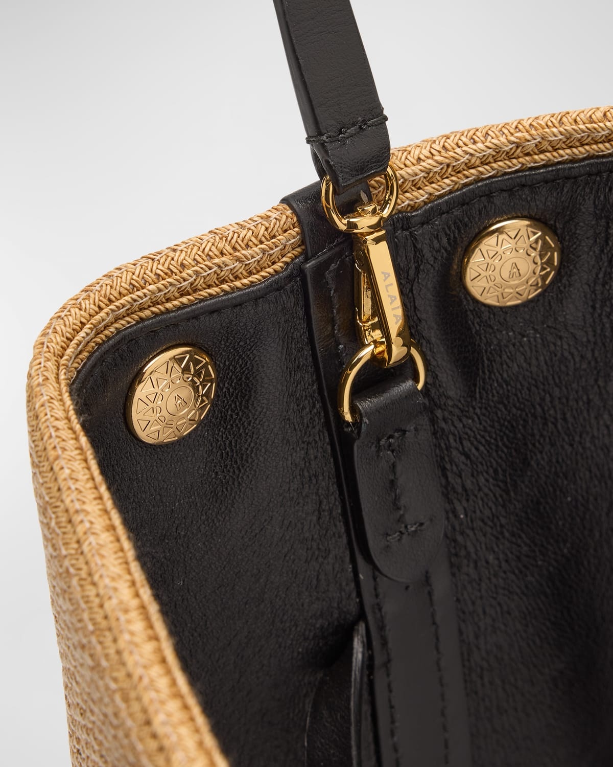 Mina 25 Shoulder Bag in Paper Straw and Leather - 3