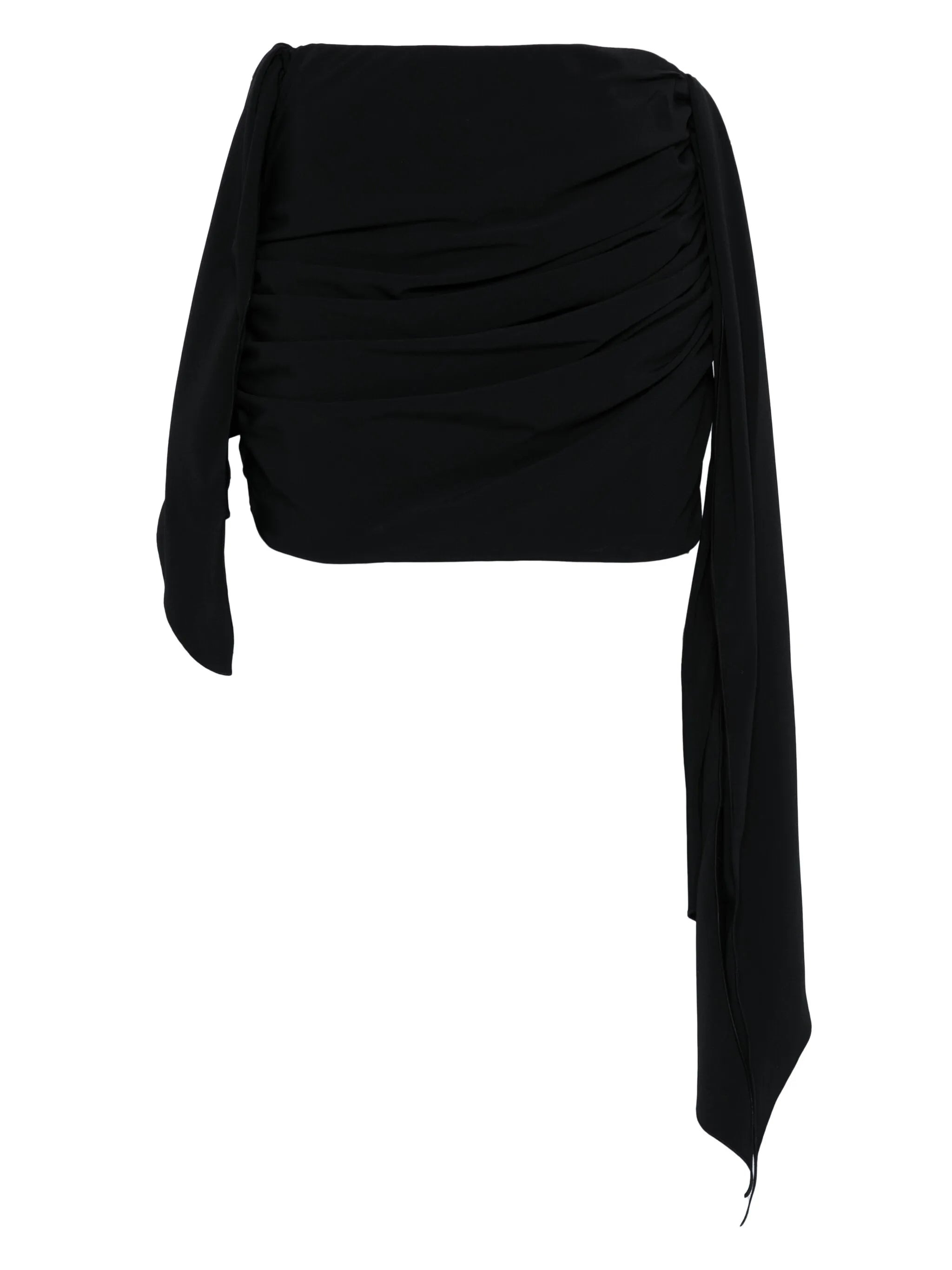 draped knot mini skirt - 1
