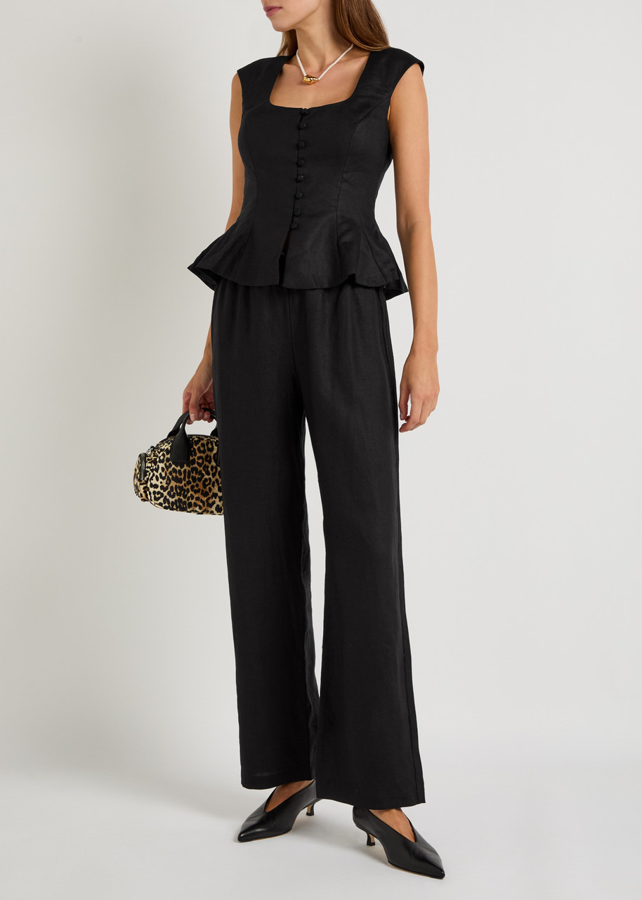 Reformation Olina Wide-leg Linen Trousers - 4