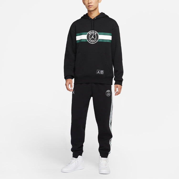 Men's Air Jordan Solid Color Pullover Hooded Long Sleeves Black DJ3929-010 - 3