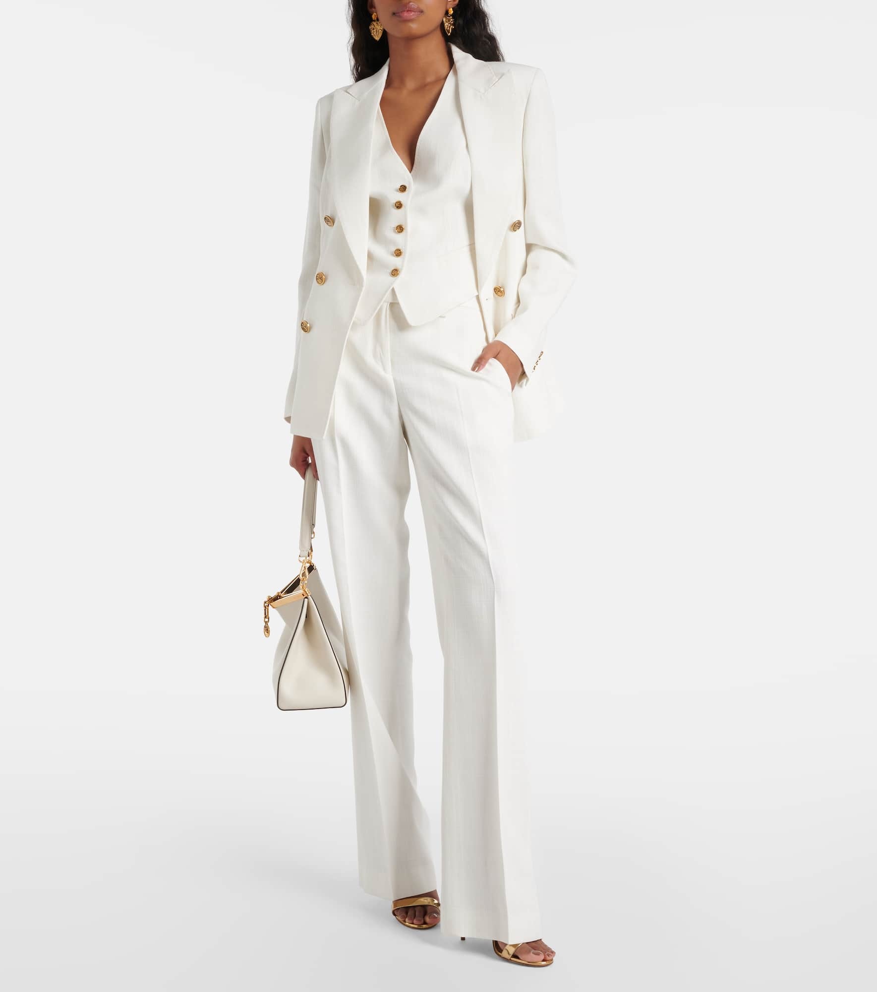 Mid-rise flared pants - 2