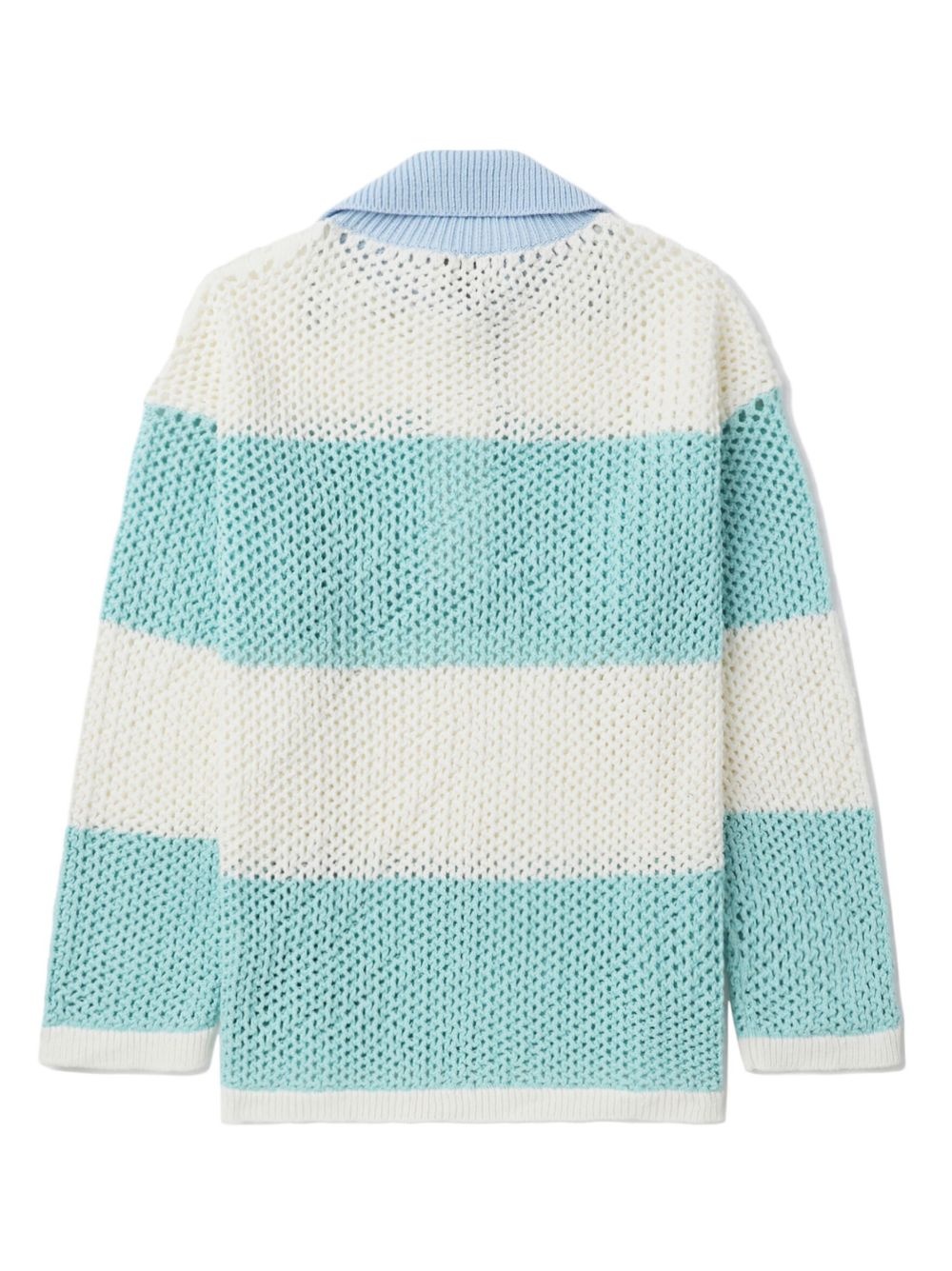 three-tone cotton polo collar - 6