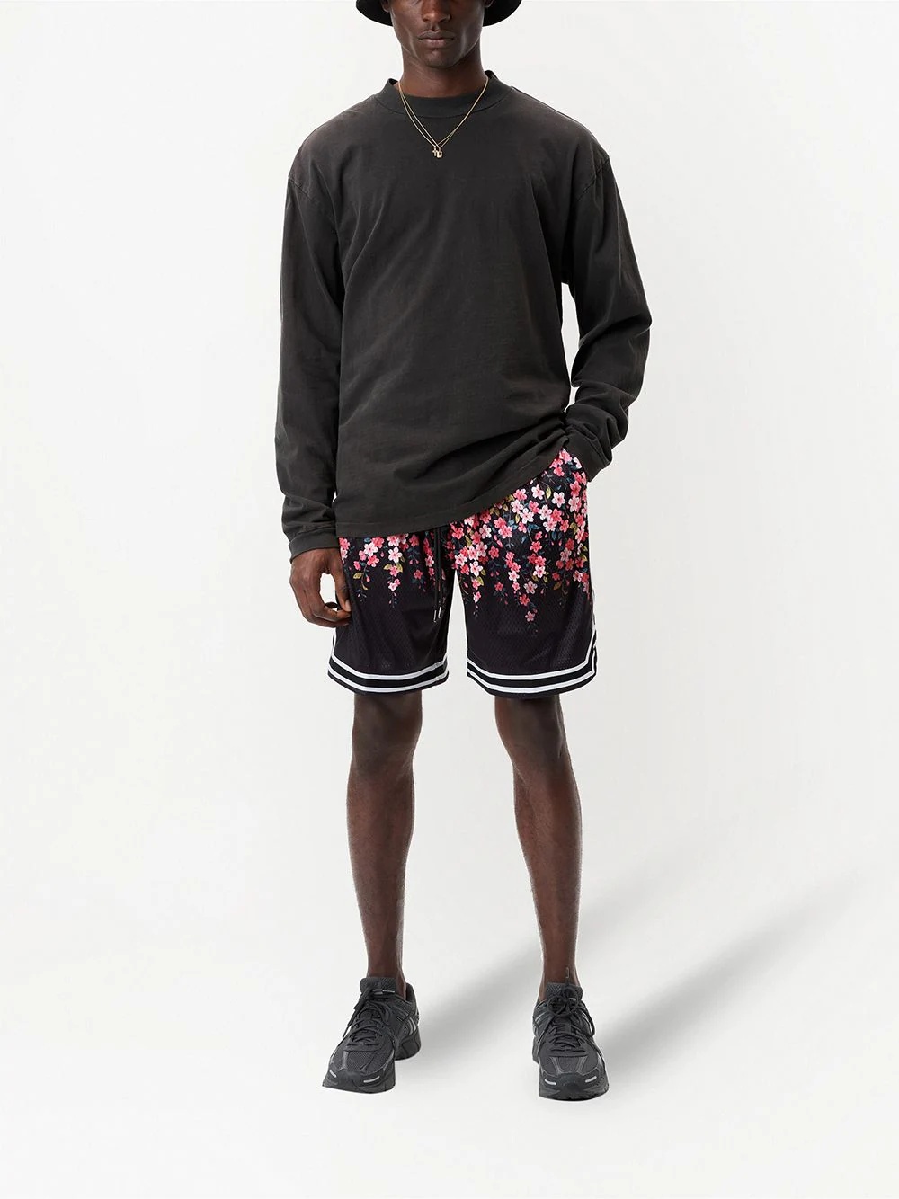 logo-print track shorts - 2