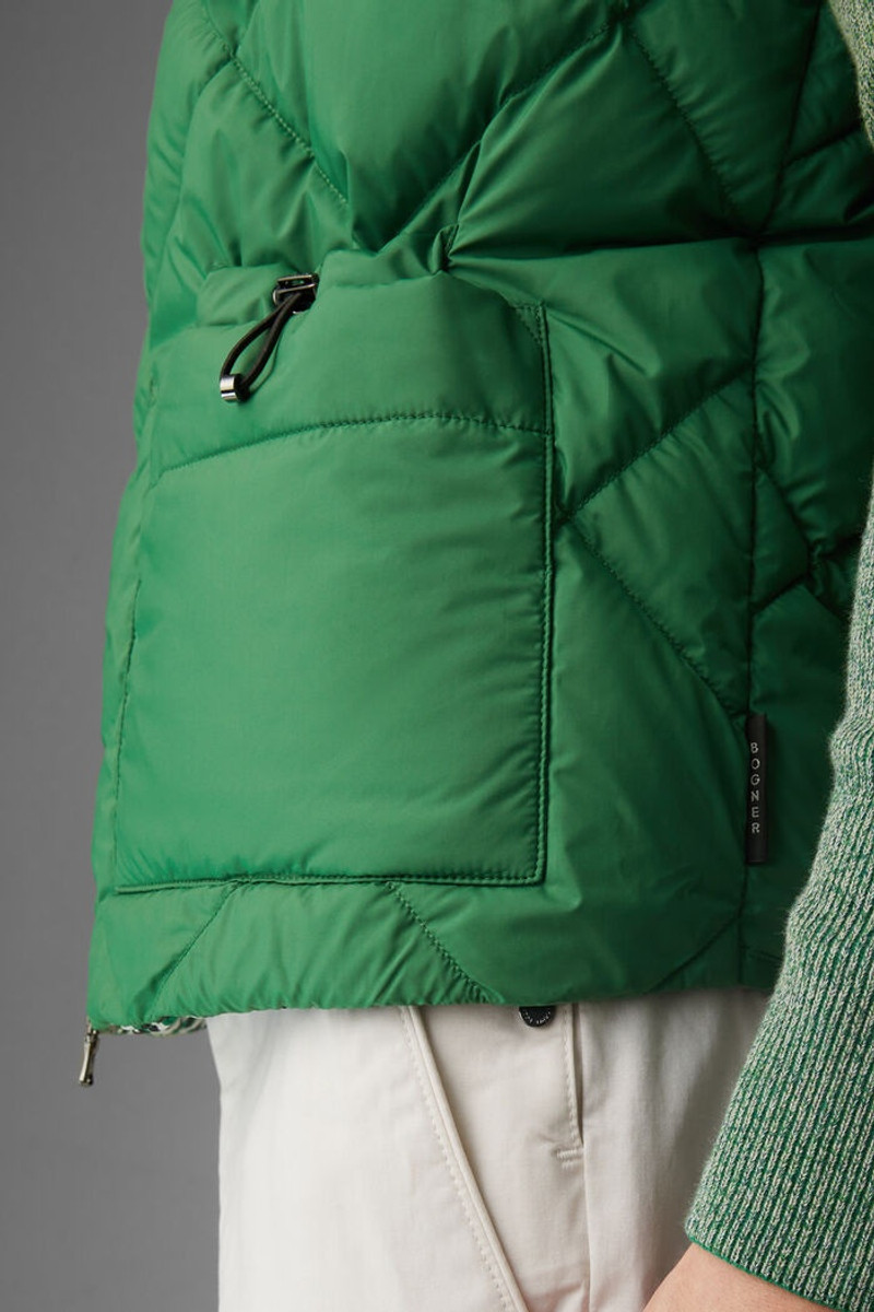 Rocco Down waistcoat in Green 6