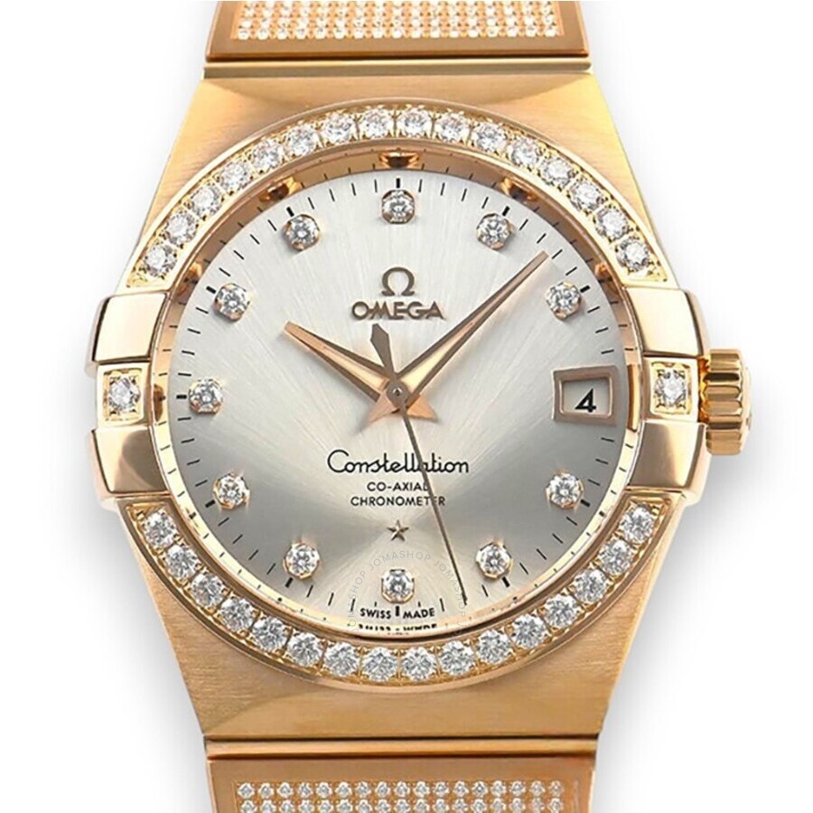 Omega Constellation Automatic Chronometer Diamond Grey Dial Men's Watch 123.55.38.21.52.005 - 2