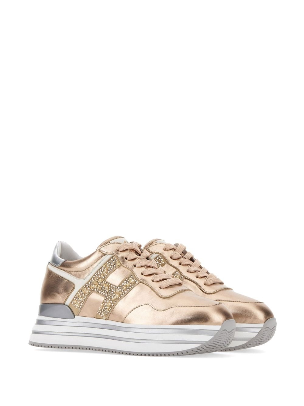 Midi metallic platform sneakers - 2