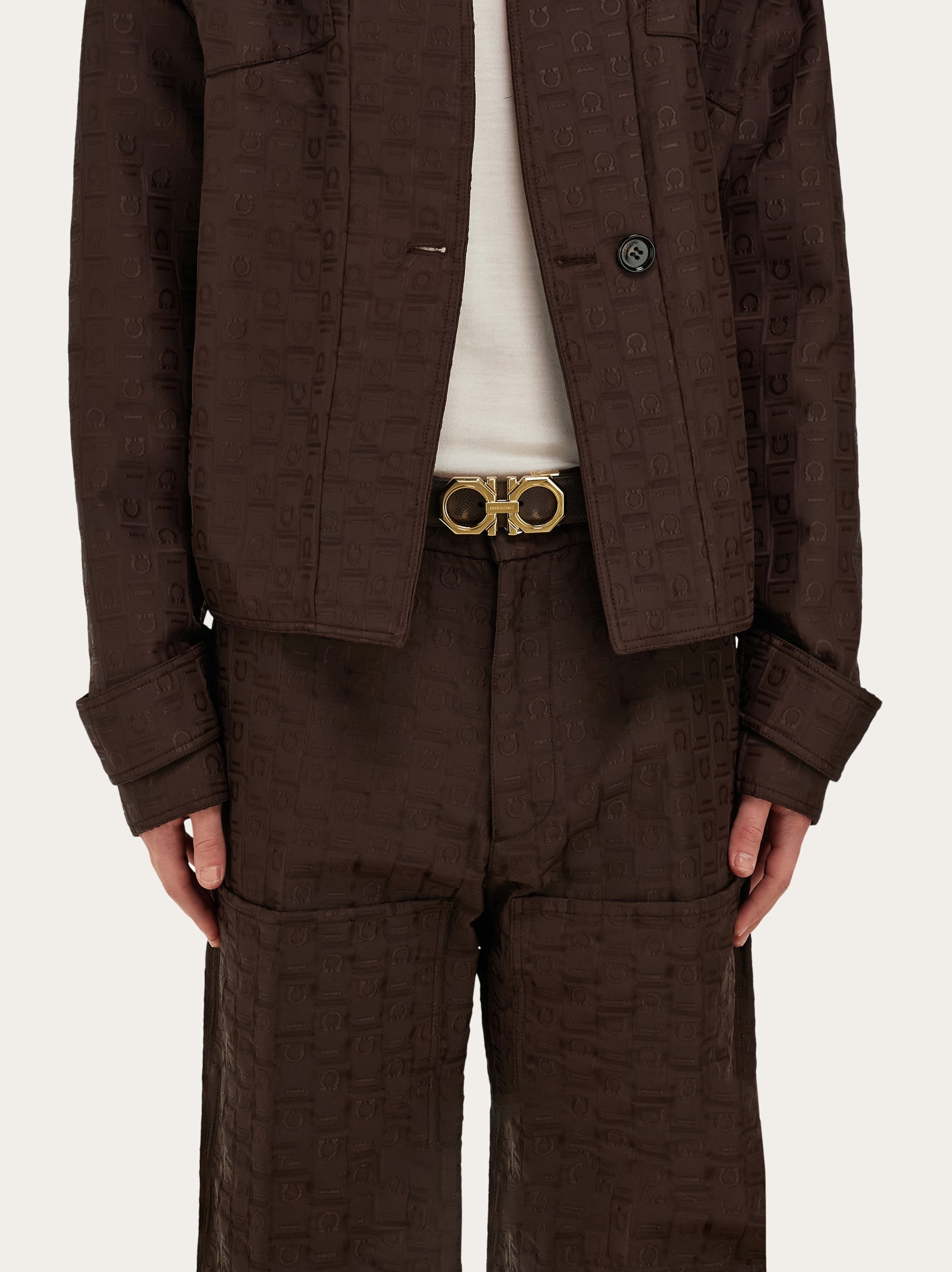 Reversible and adjustable Gancini belt - 4