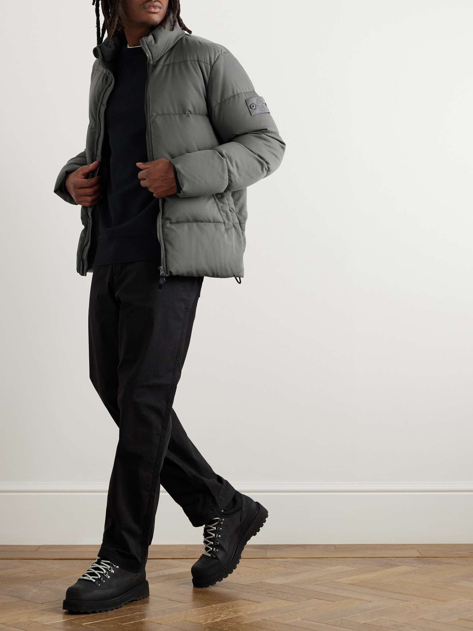 Ghost Logo-Appliquéd Quilted Wool-Twill Down Jacket - 2