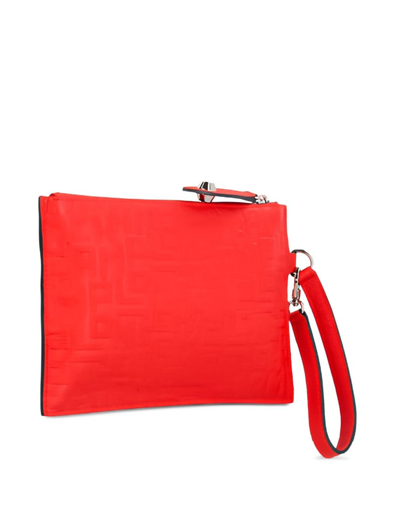 Longchamp leather wristlet clutch bag outlook