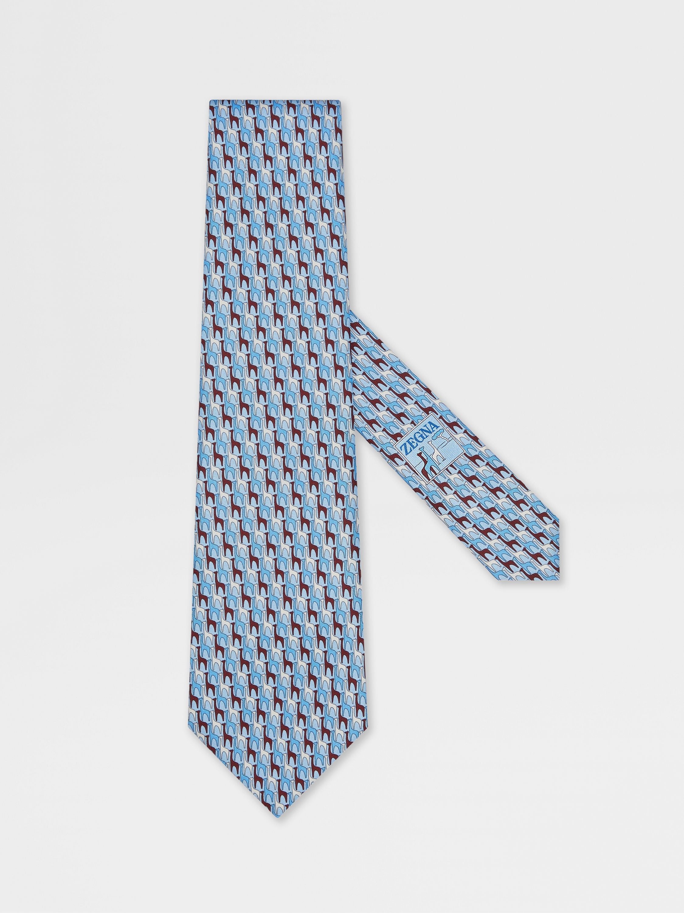 LIGHT BLUE SILK TIE - 1