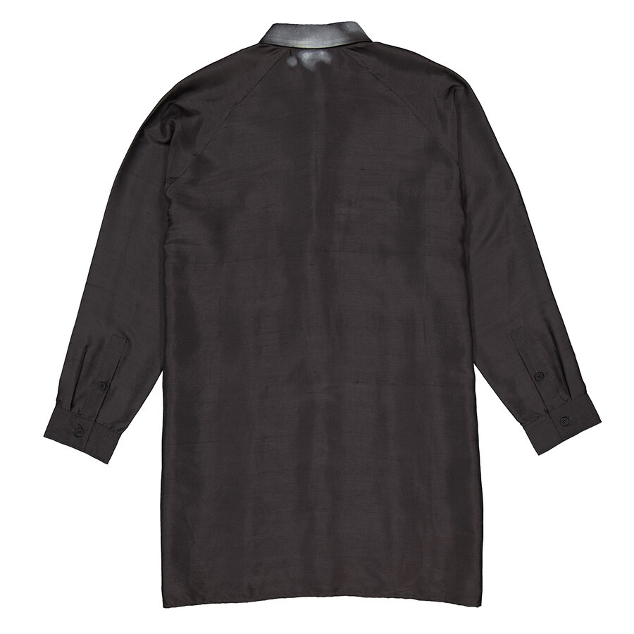 Yohji Yamamoto R-Button Designed Classic Long Shirt, Brand Size 2 (Medium) - 6