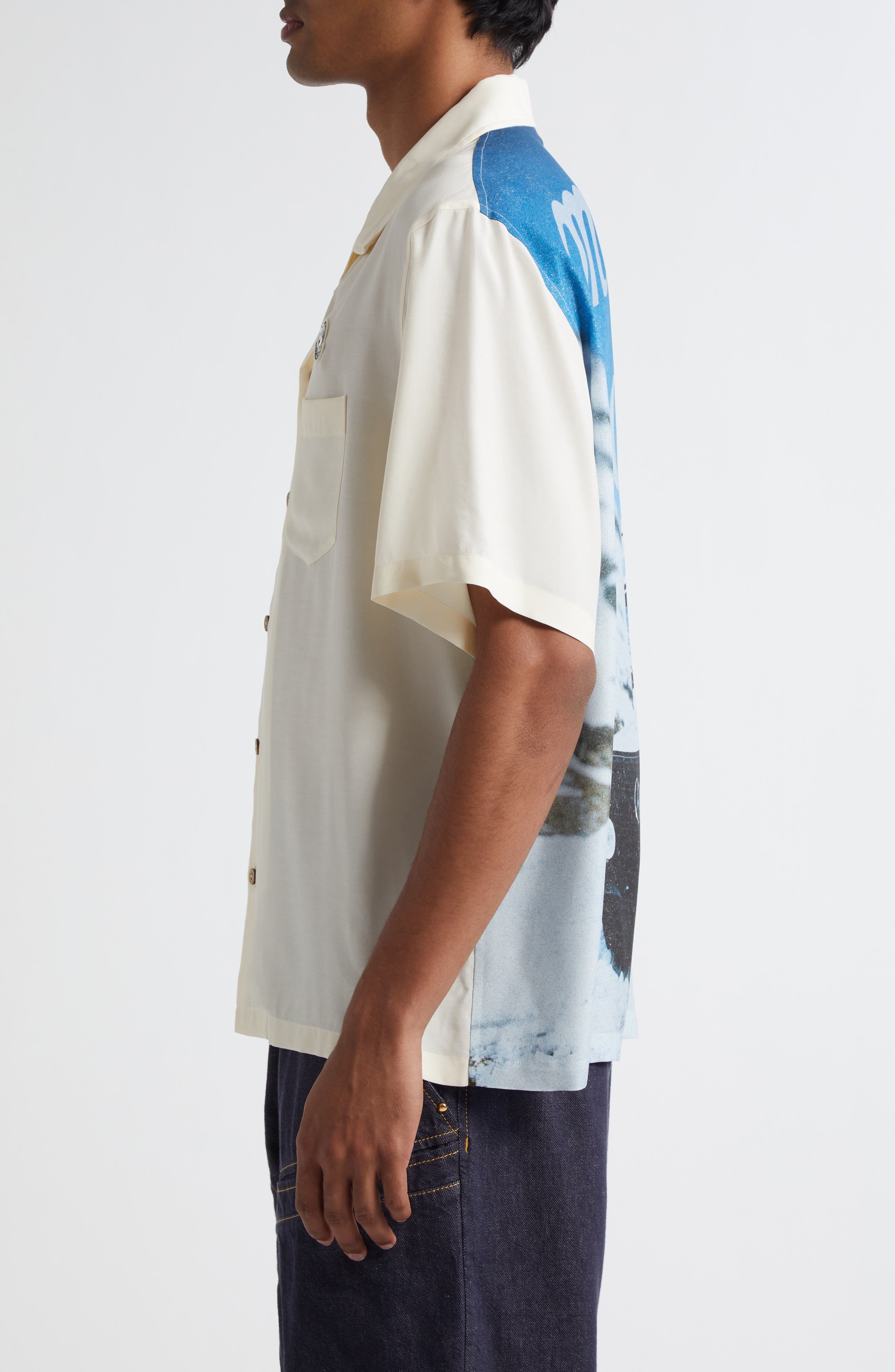 Moncler Genius x Mercedes-Benz By Nigo Print Camp Shirt in 041 - 3