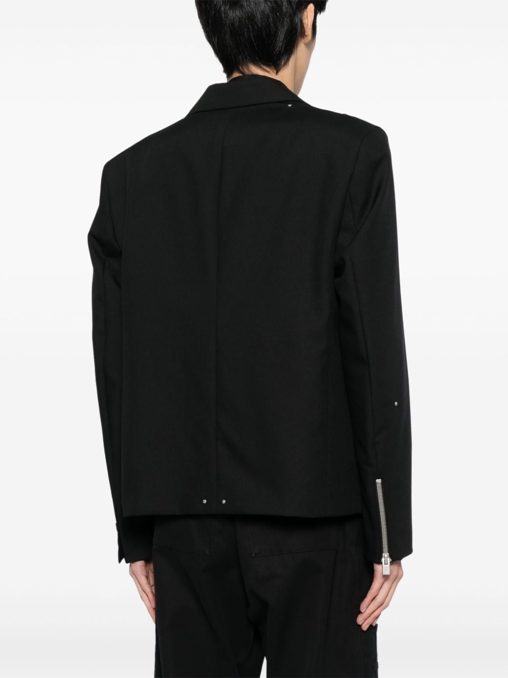 wool-kid mohair blend tailored jacket - 4