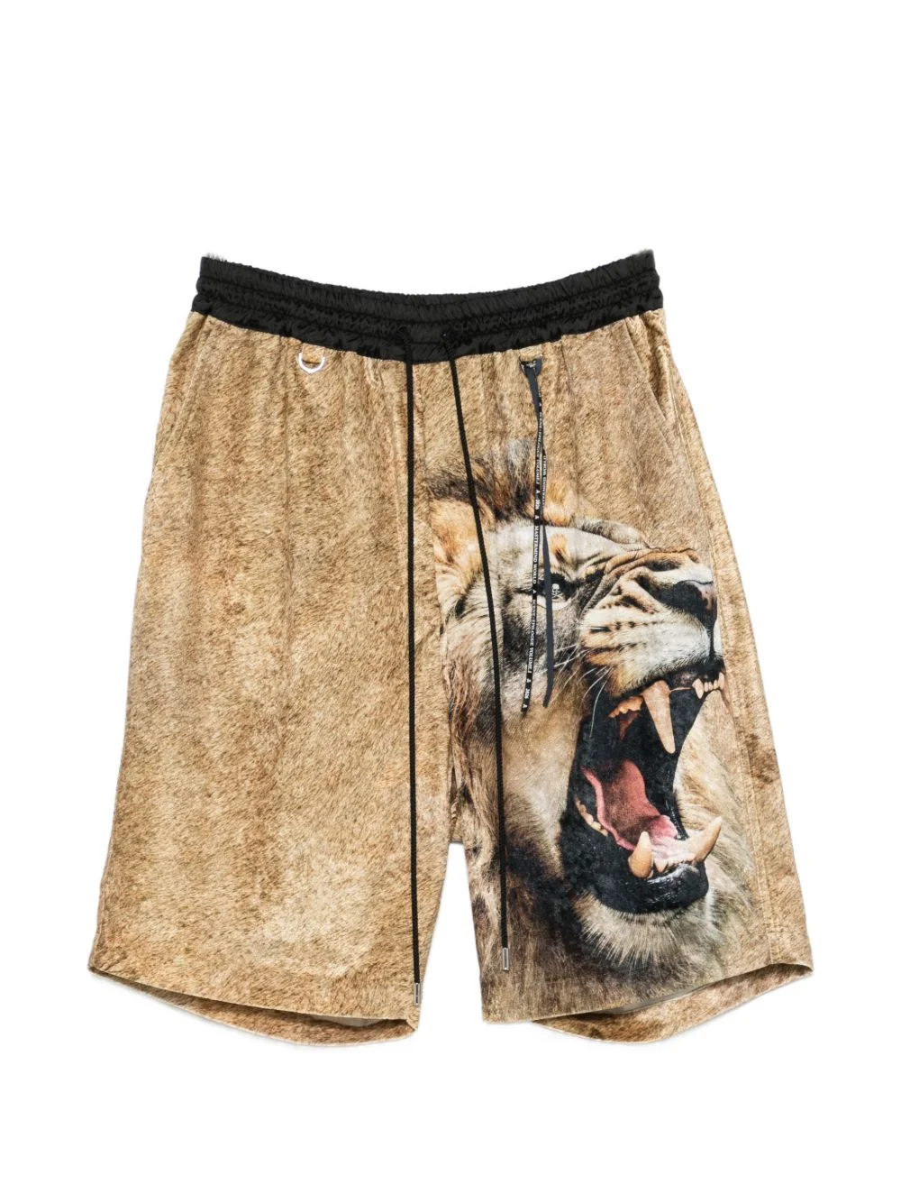 lion-print drawstring shorts - 1