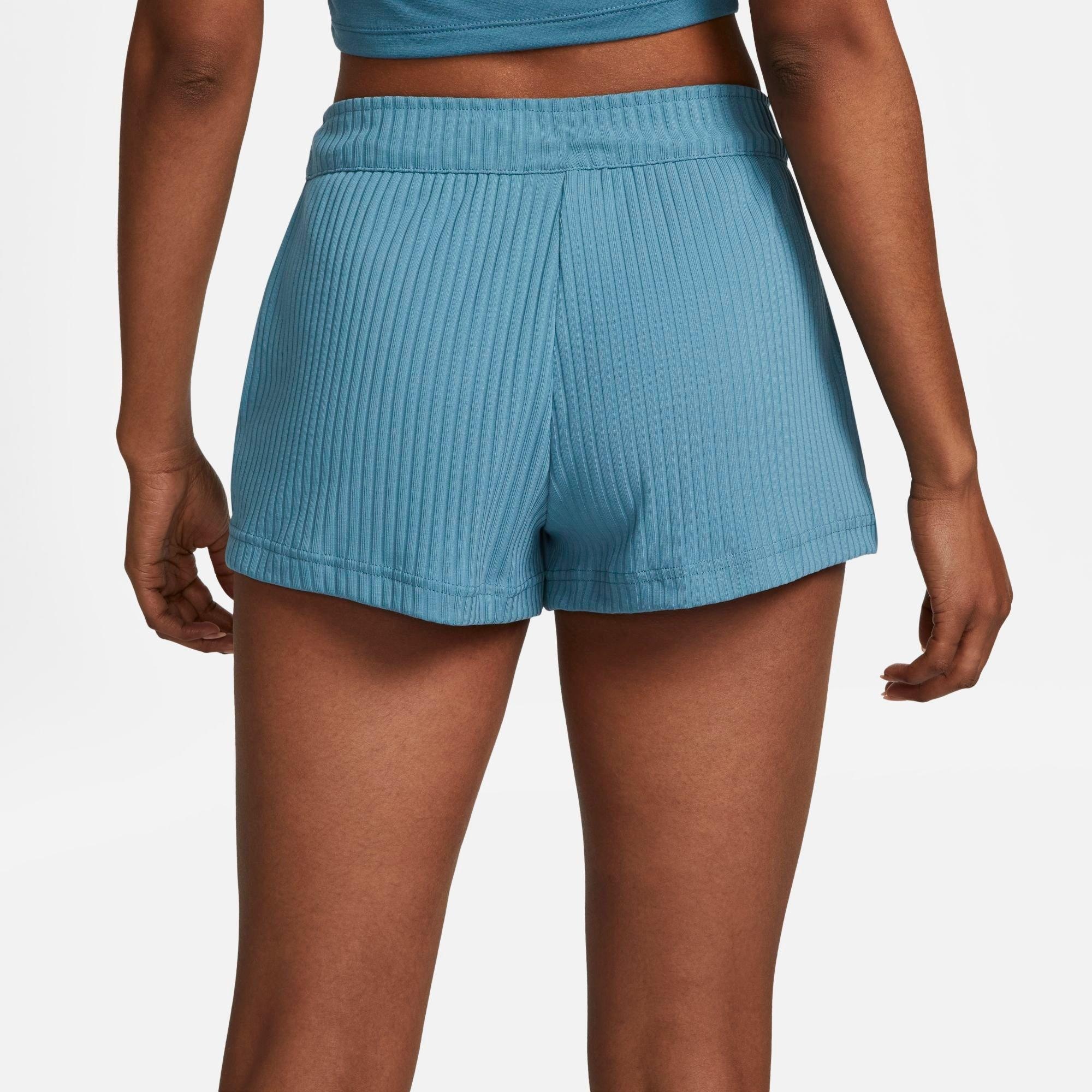 WOMEN'S NIKE SPORTSWEAR RIBBED JERSEY SHORTS - 2