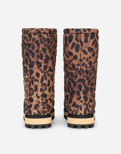 Dolce & Gabbana Leopard-print nylon city boots outlook