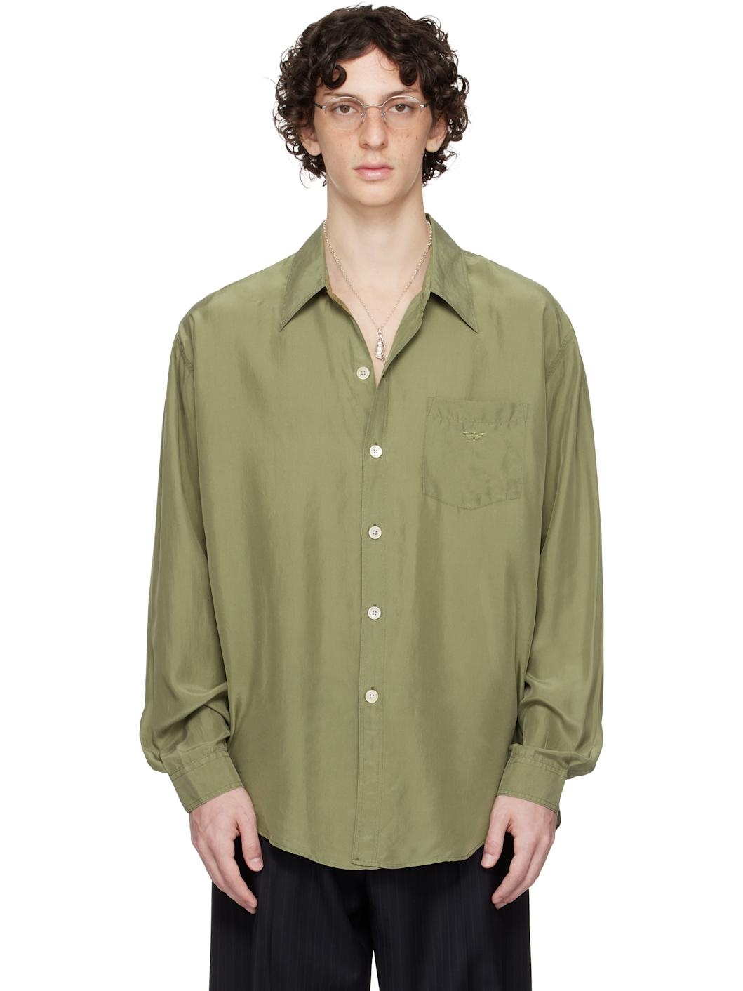 WORK SHOP Emporio Armani Khaki Garibaldi Shirt - 1