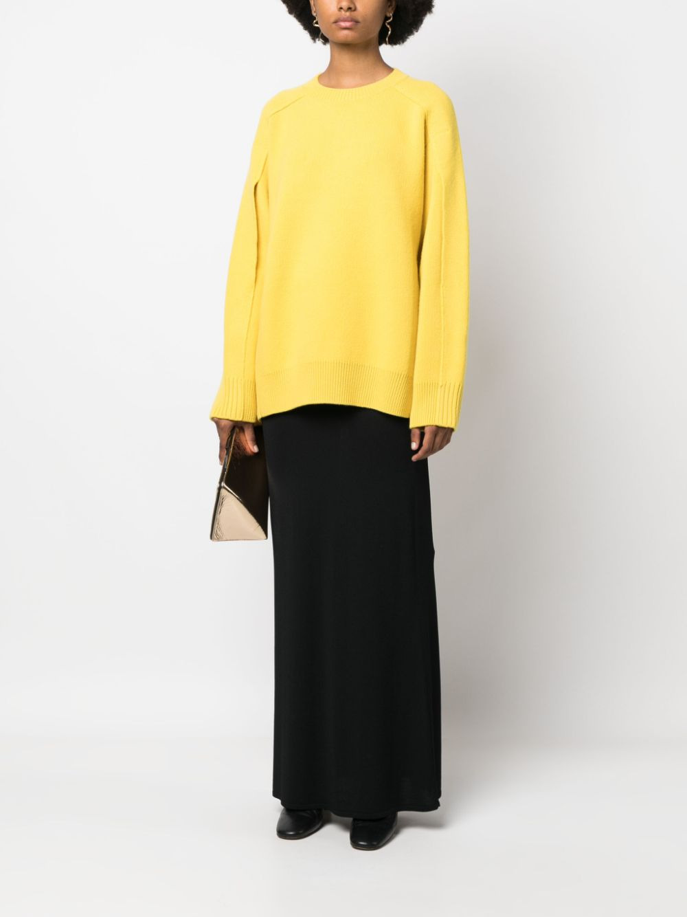 Lanvin Women Round Neck Cocoon Cape Jumper - 2