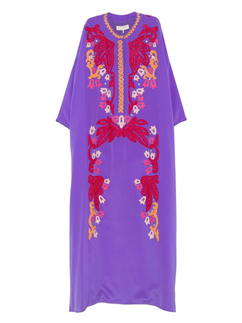 embroidered silk maxi dress 1