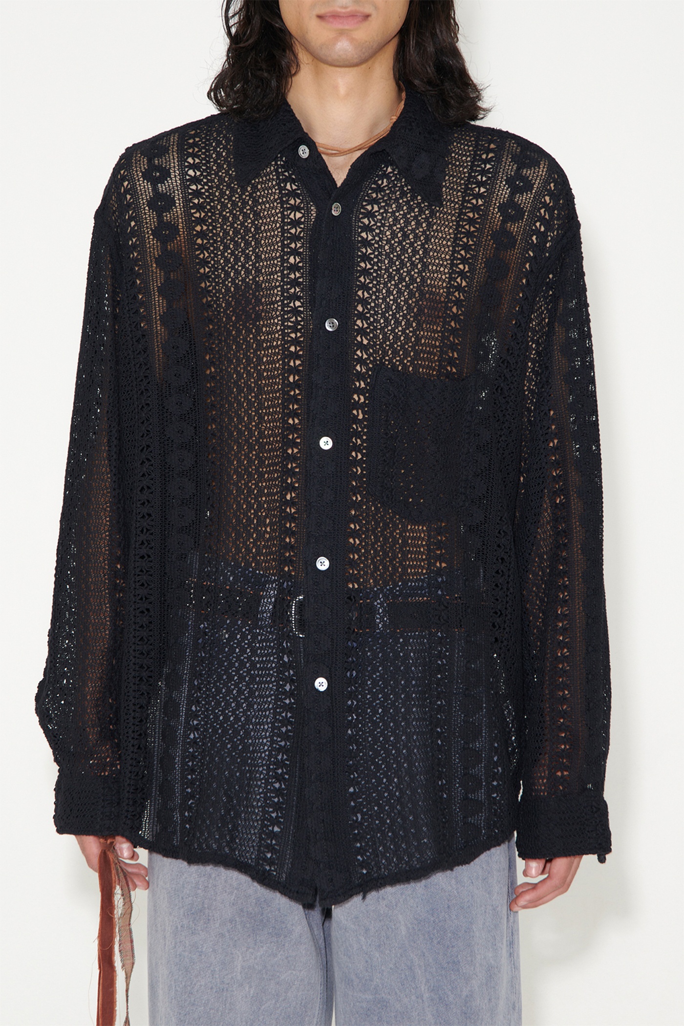 Coco Shirt Black Cotton Crochet | Our Legacy - 3