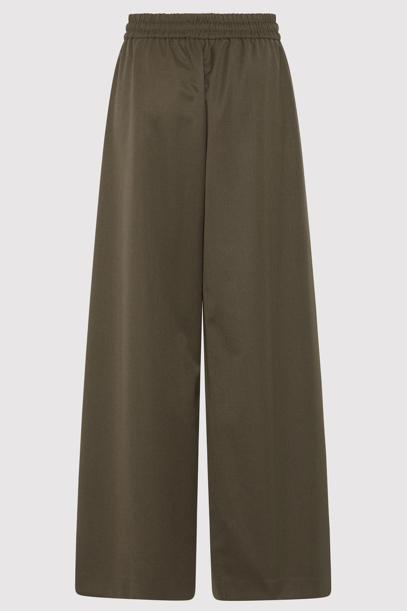 ST. AGNI Wool Drawstring Pants - Tapenade outlook