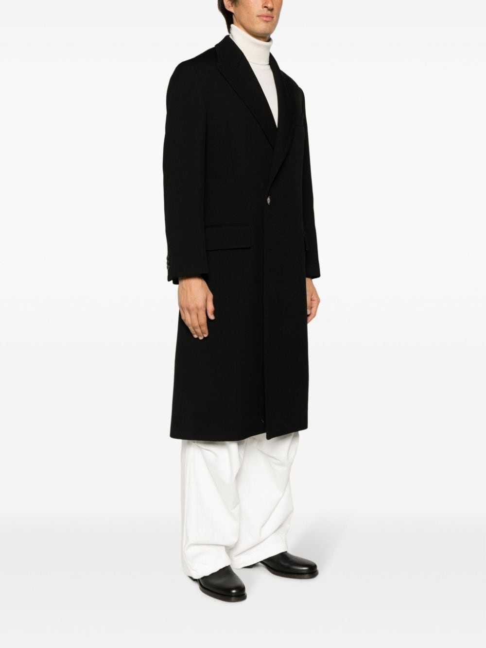 double-weave wool coat - 3