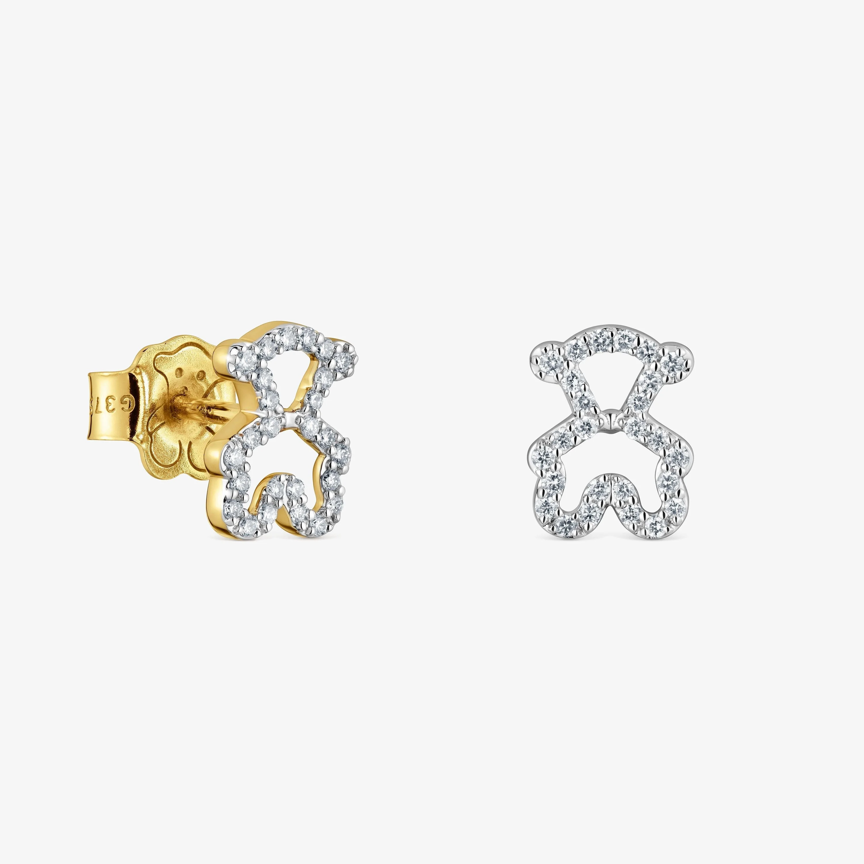 Diamond and 9kt gold bear Earrings TOUS Kaos - 1