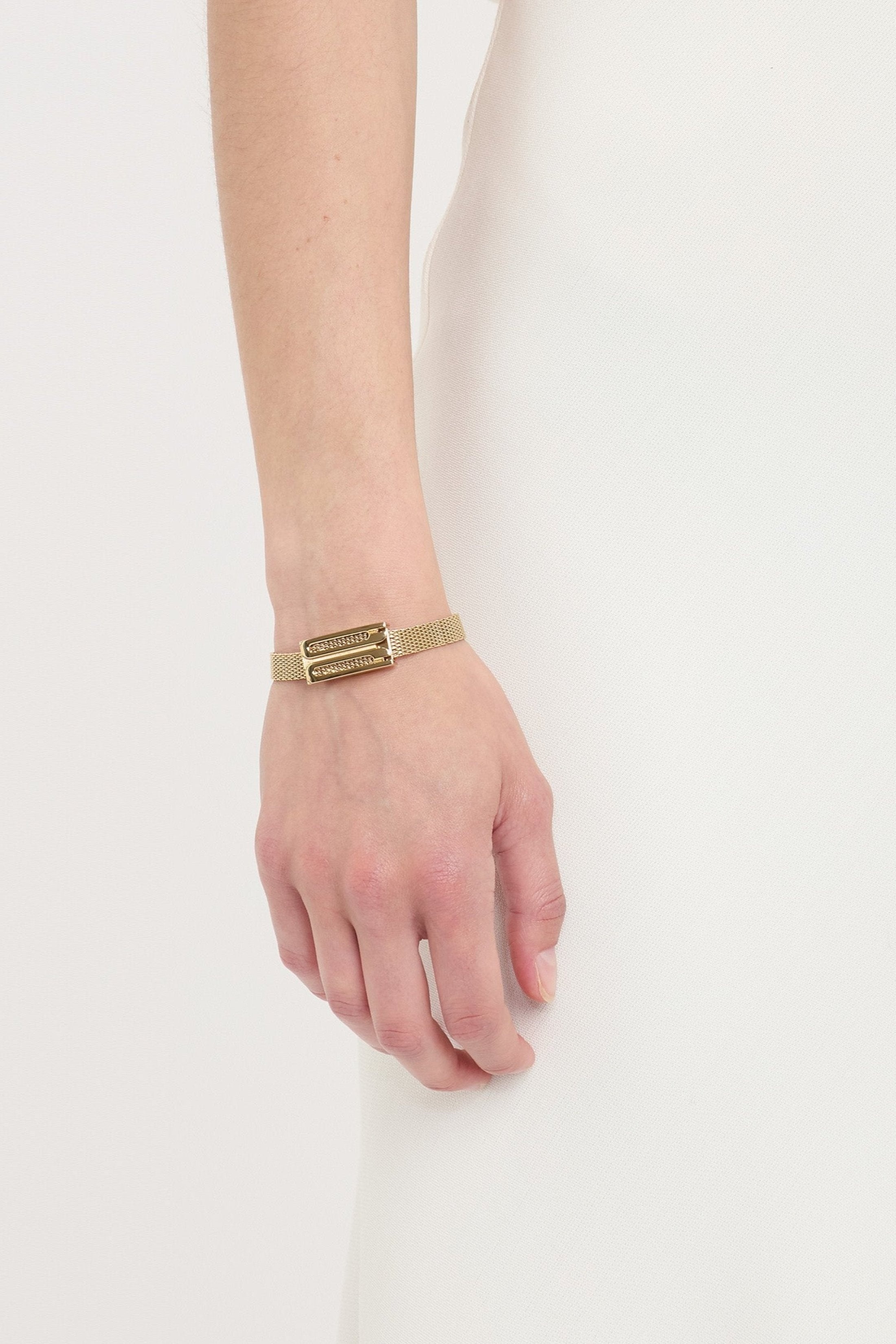 B Frame Bracelet In Light Gold - 3