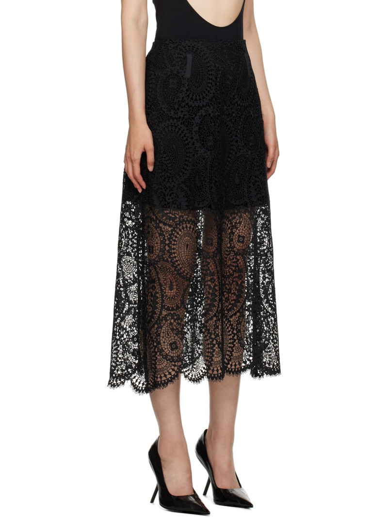 beaufille Black Dion Midi Skirt outlook