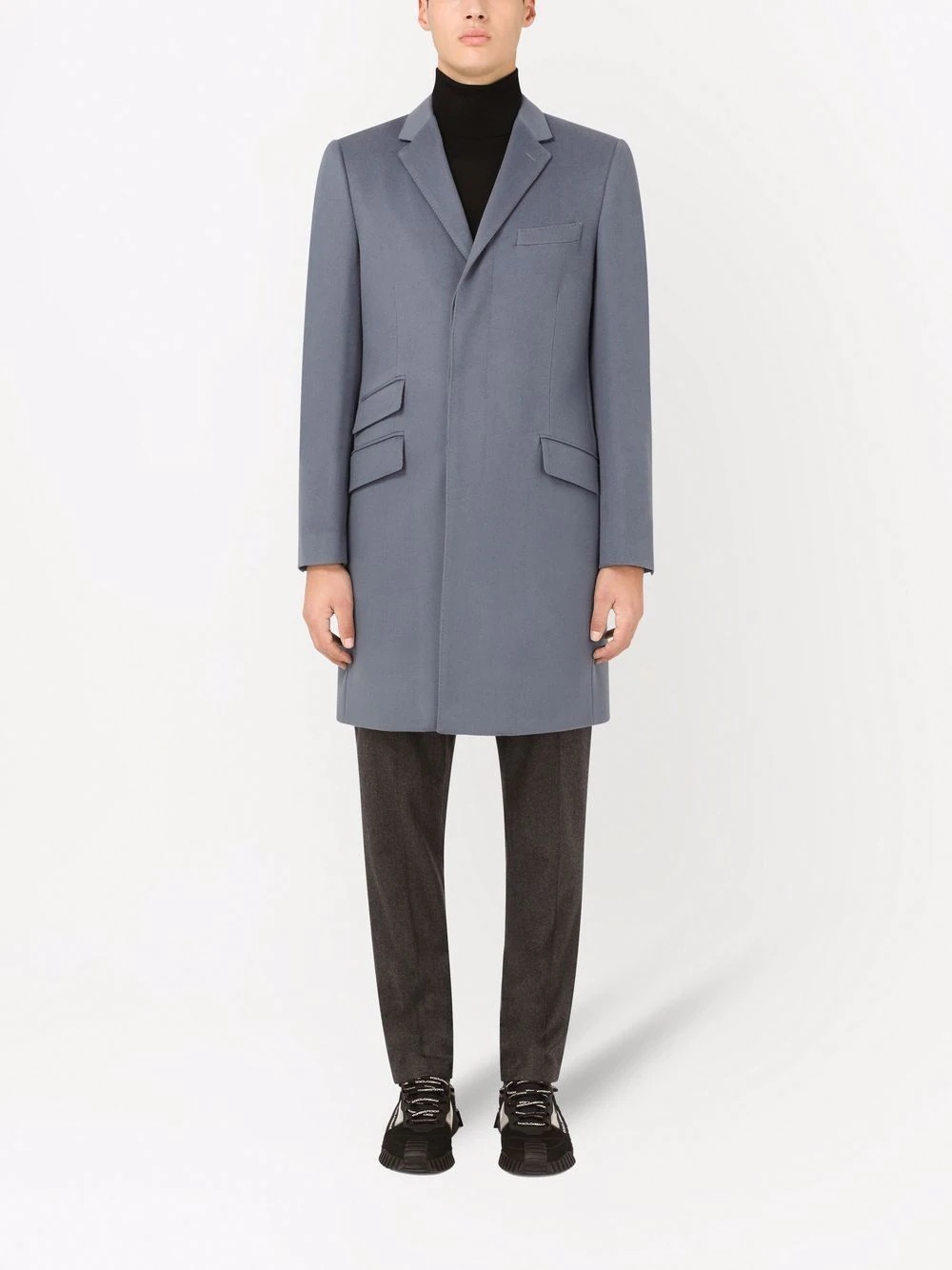 cashmere single-breasted coat - 3