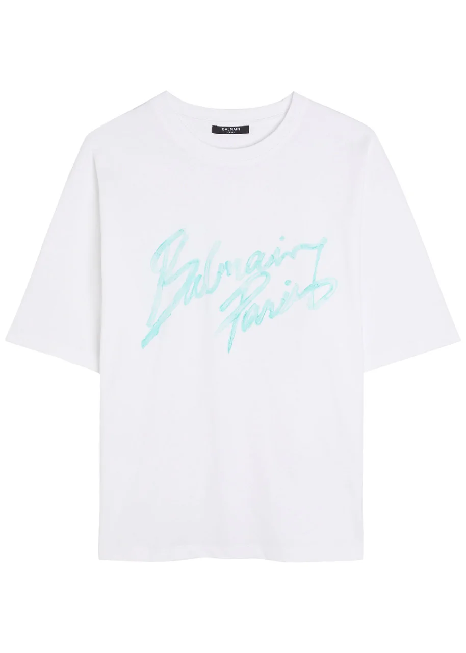 Balmain Logo-print Cotton T-shirt - 1