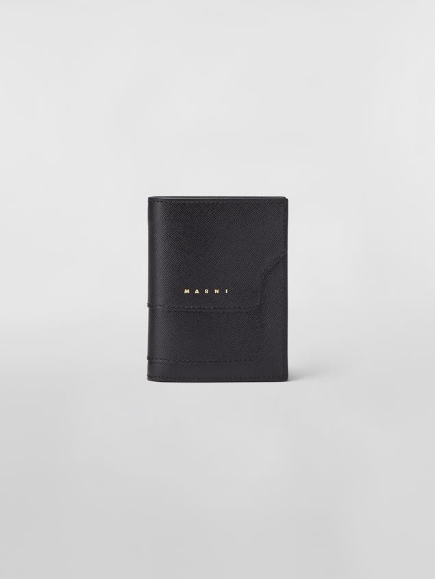 BLACK SAFFIANO CALFSKIN BI-FOLD WALLET - 1