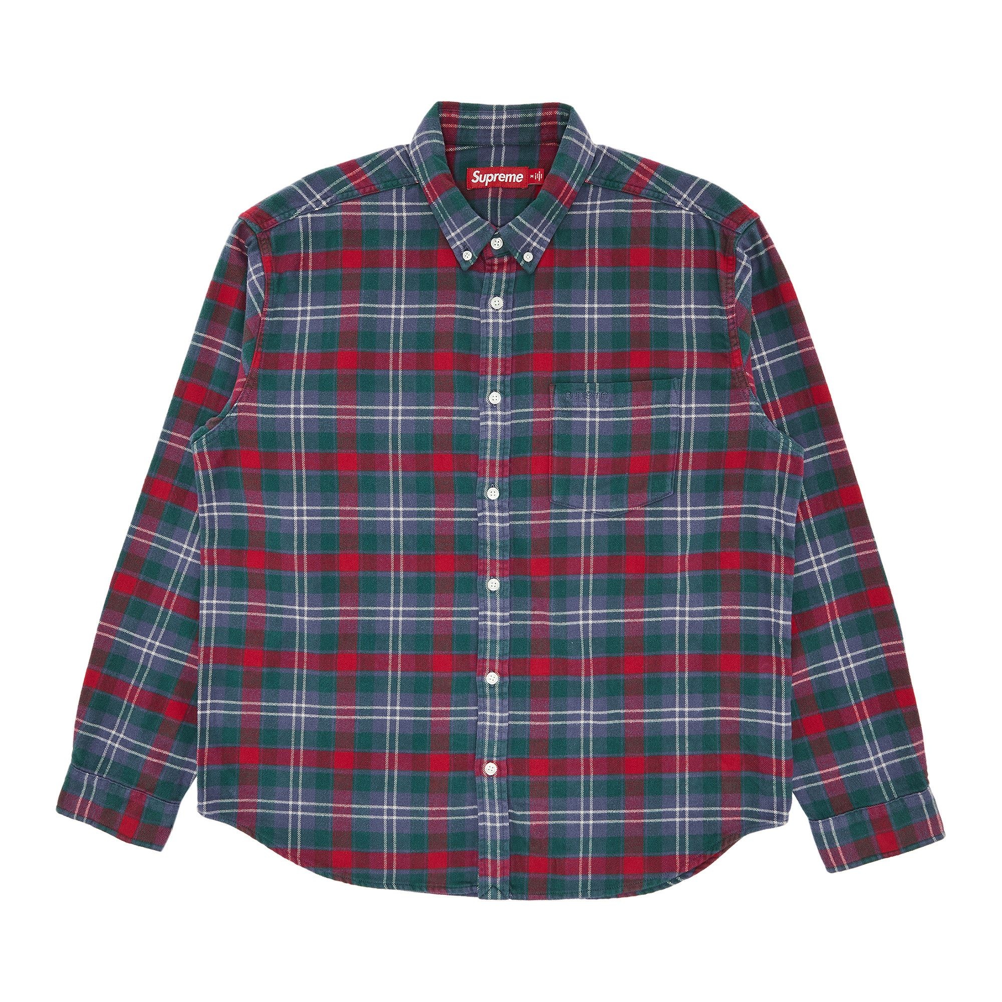 Supreme Plaid Flannel Shirt 'Slate' - 1