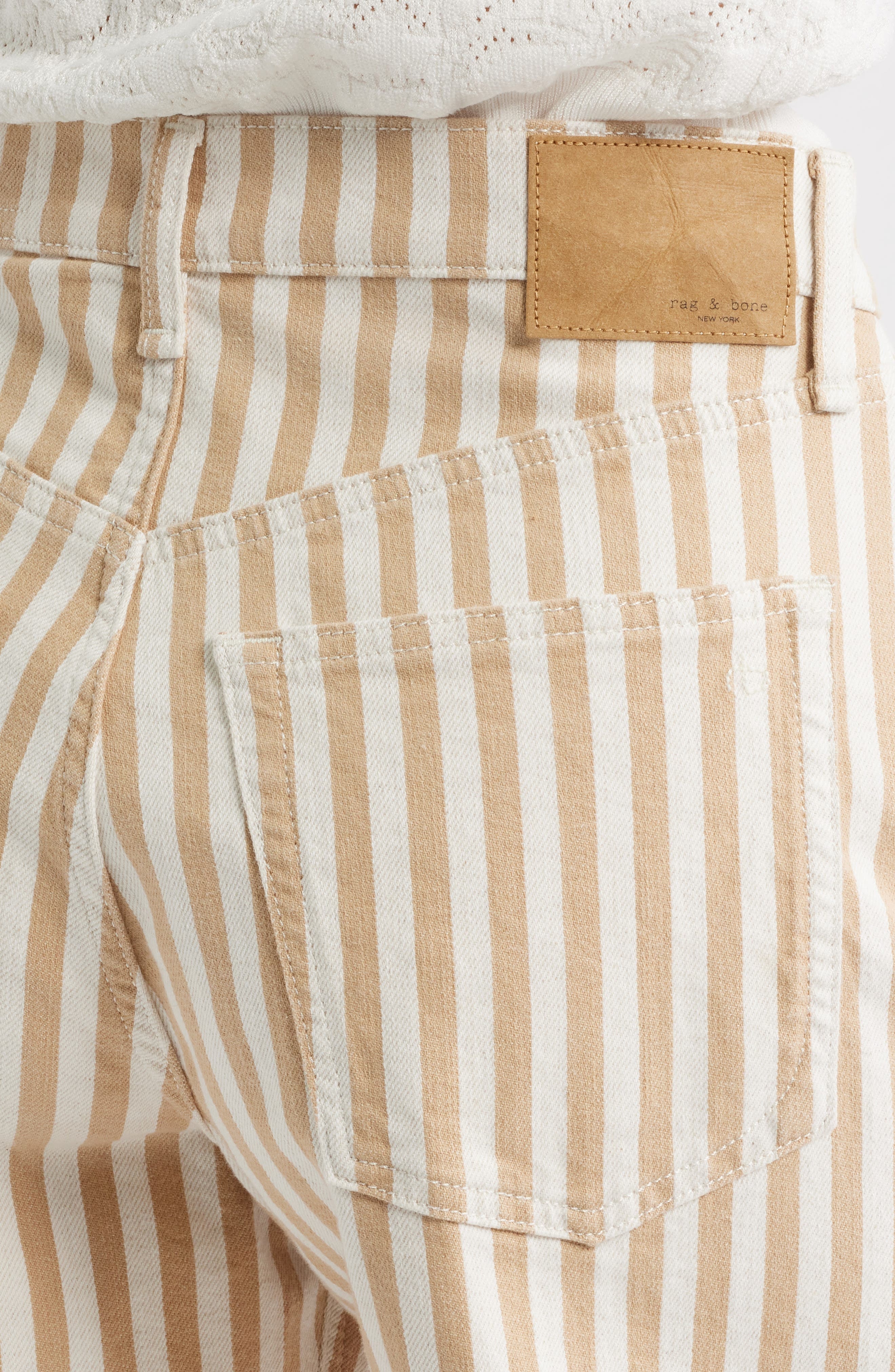 rag & bone Kaia Stripe Shorts in Tan Stripe at Nordstrom - 4