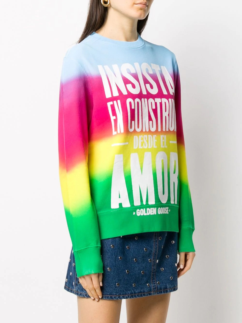 slogan print sweatshirt - 3