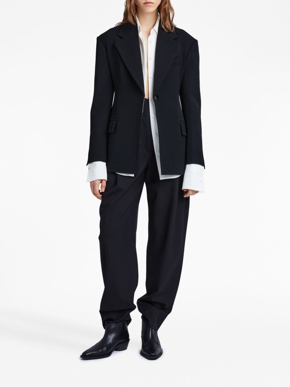 tailored slim-cut blazer - 3