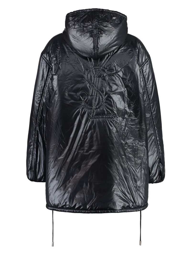 SAINT LAURENT Cassandre padded hooded jacket outlook