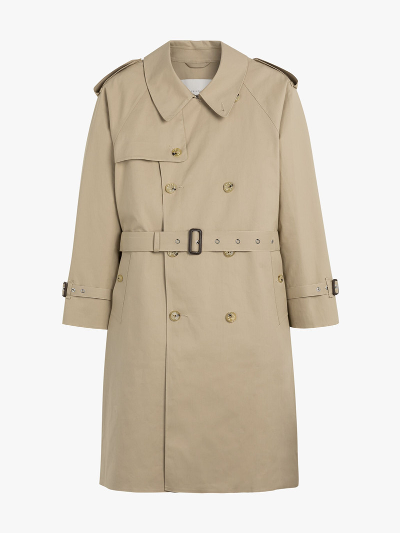 EARLSTON FAWN BONDED COTTON TRENCH COAT - 1