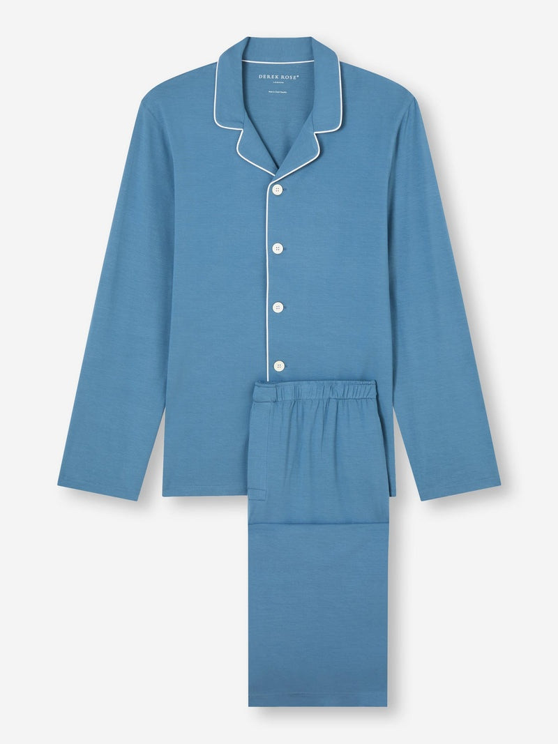 Men's Pajamas Basel Micro Modal Stretch Steel Blue 1