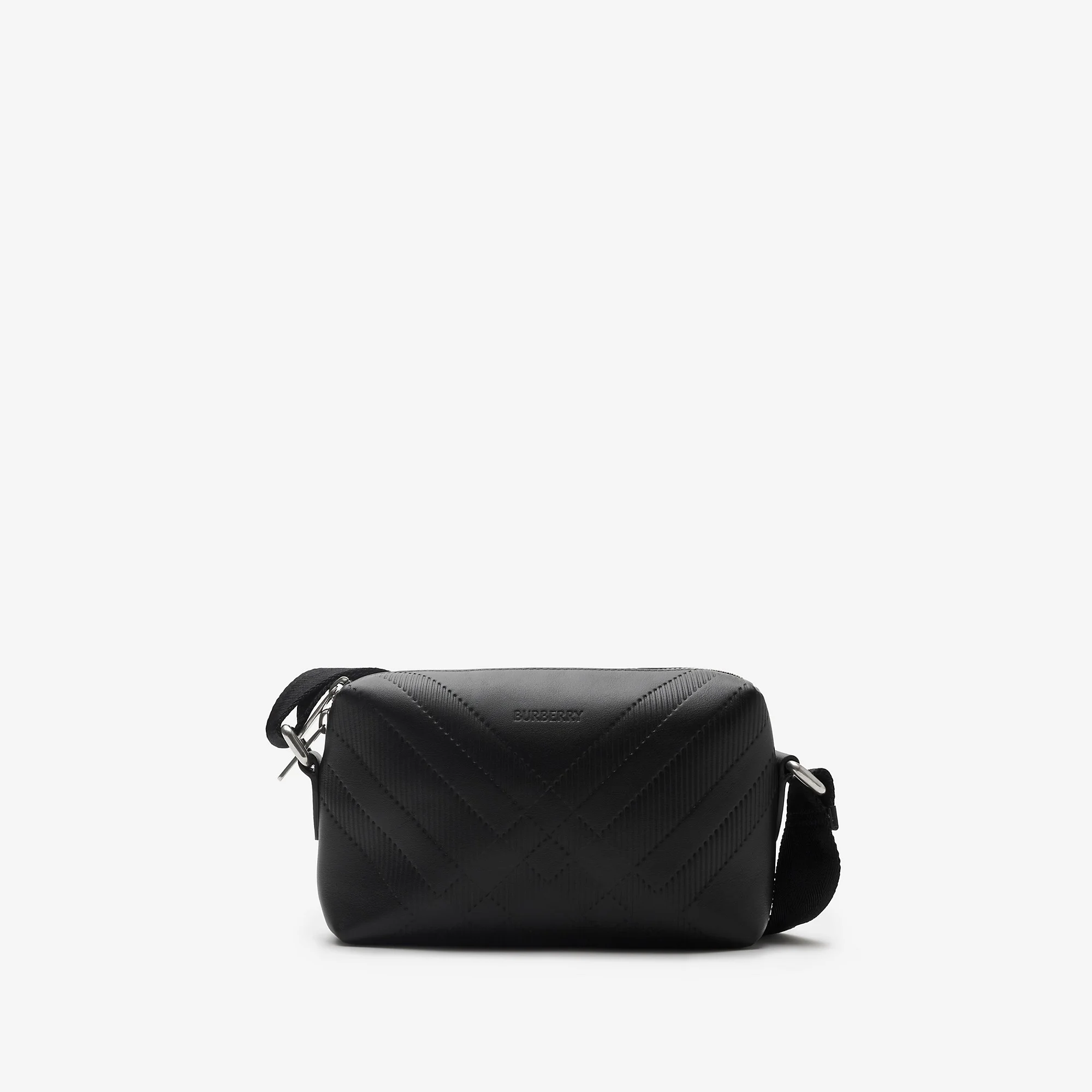 Embossed Check Crossbody Bag - 1