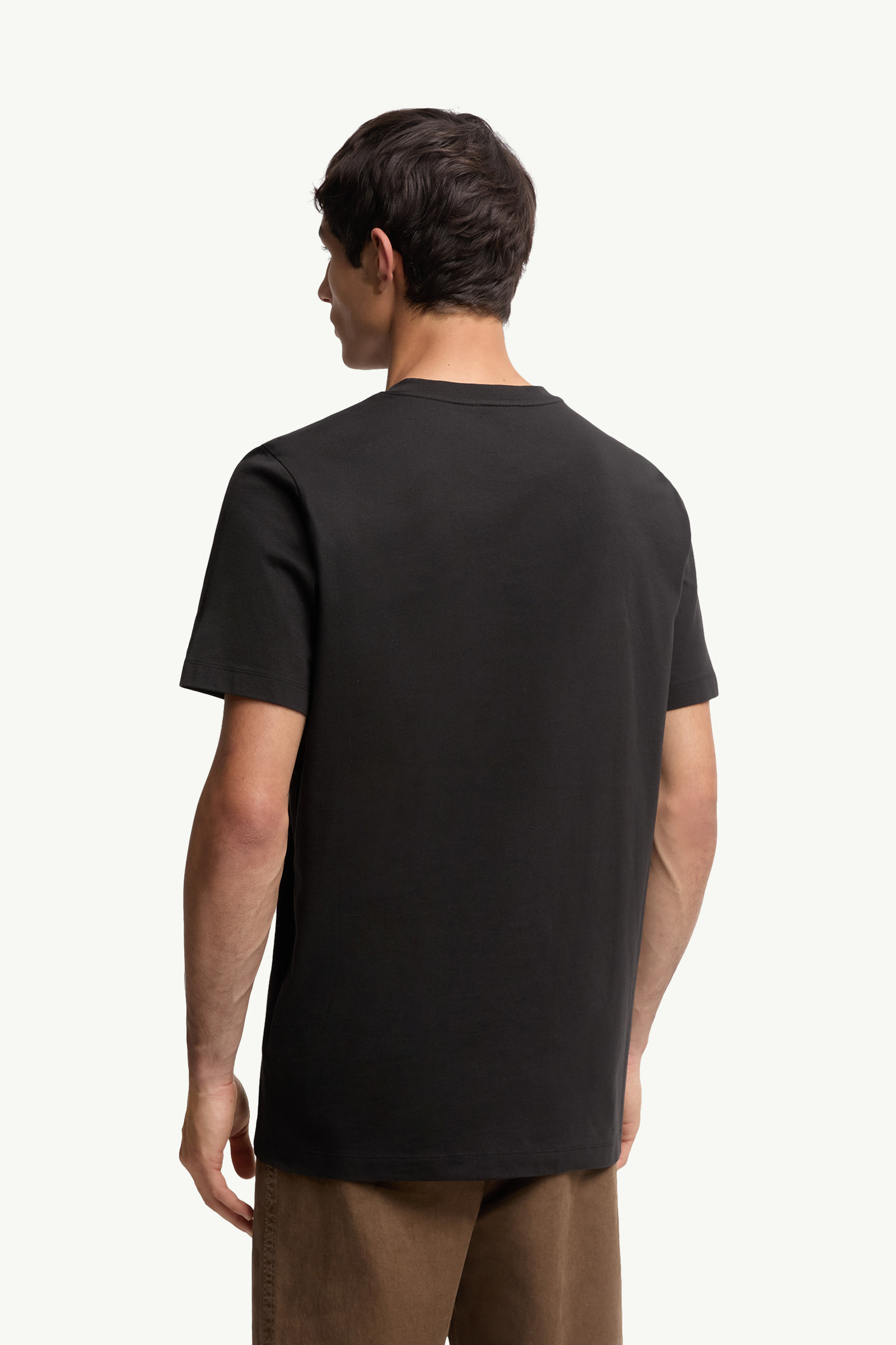 Flocked Logo Cotton T-Shirt - 5