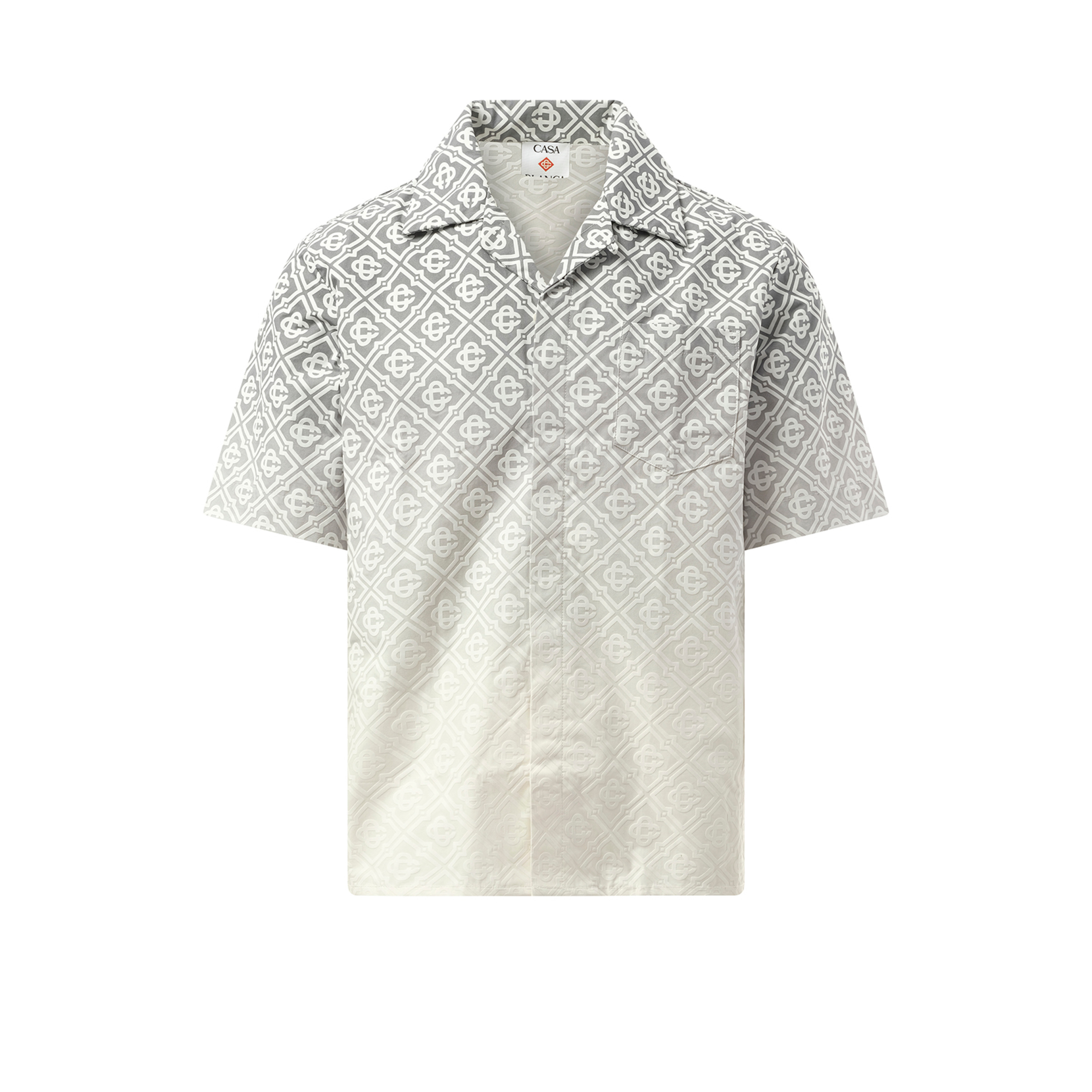 Short Sleeve Cuban Collar Shirt in Grey - 2