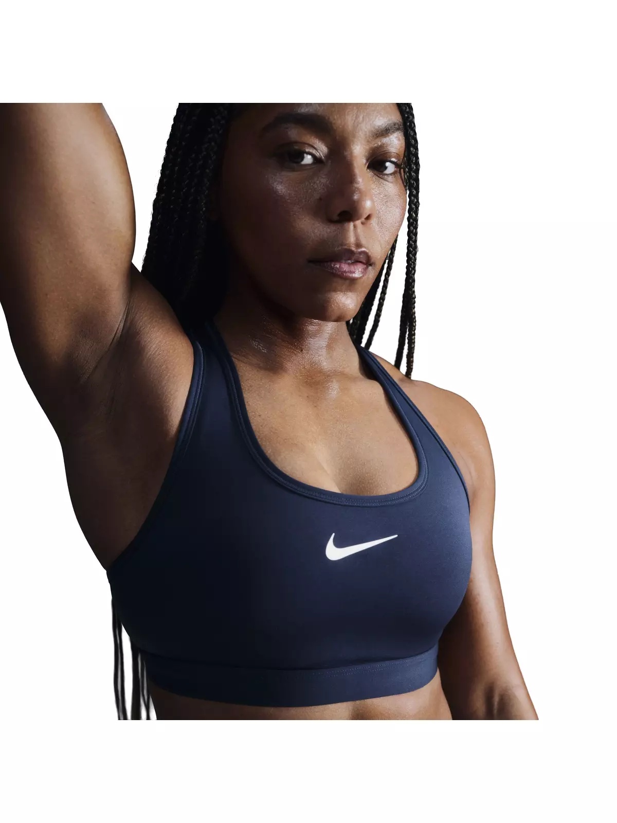 Women's Swoosh Medium Support Padded Sports Bra - Navy - 3