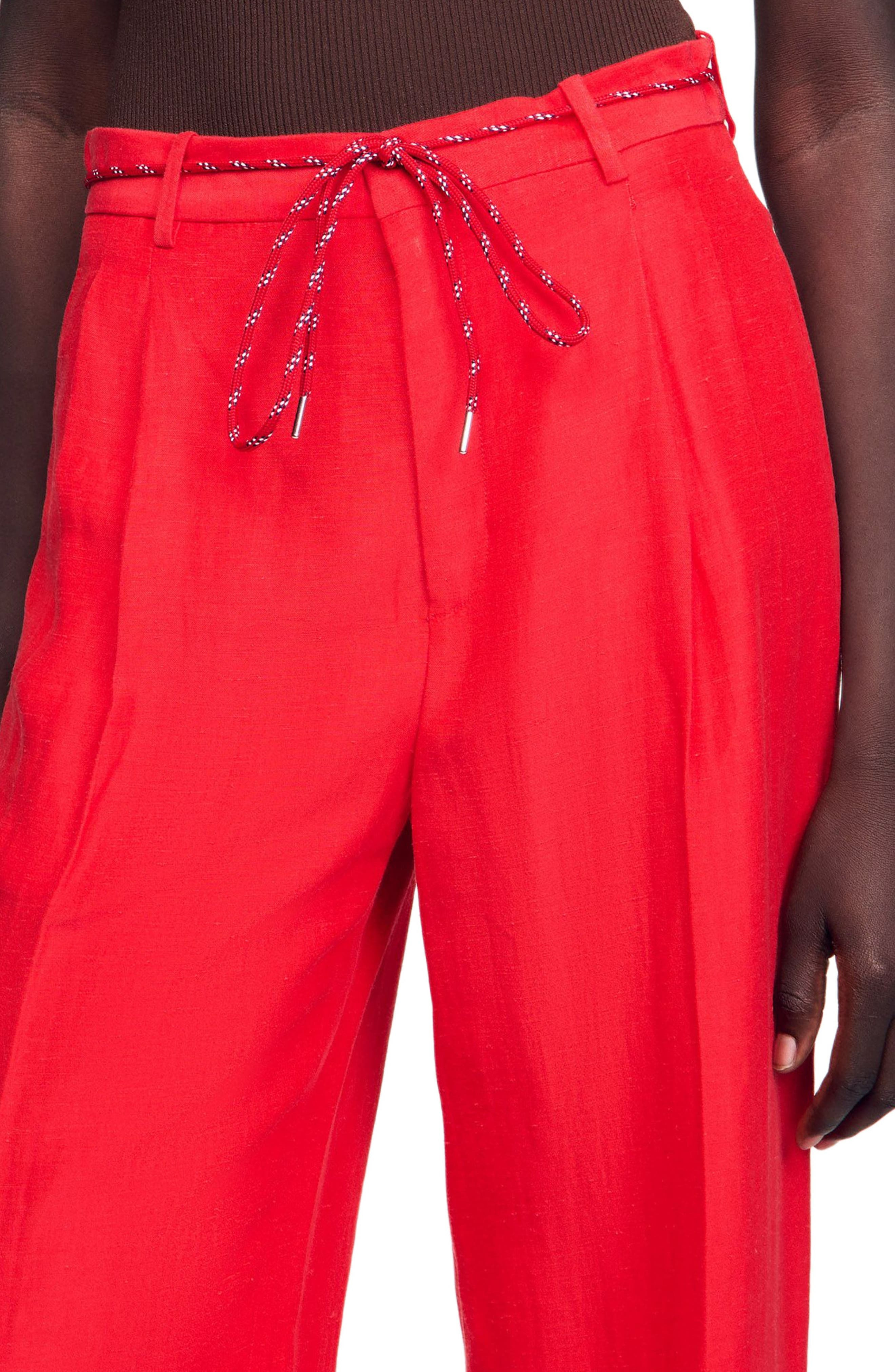 SANDRO Drawstring trousers in Red at Nordstrom - 4
