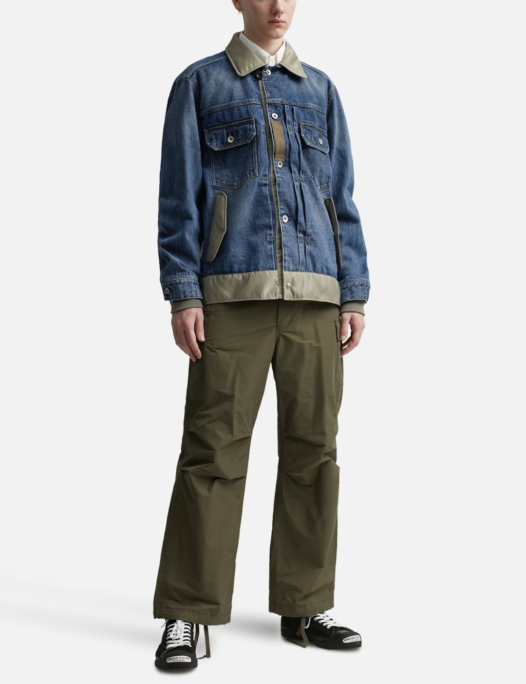 DENIM NYLON TWILL BLOUSON - 5