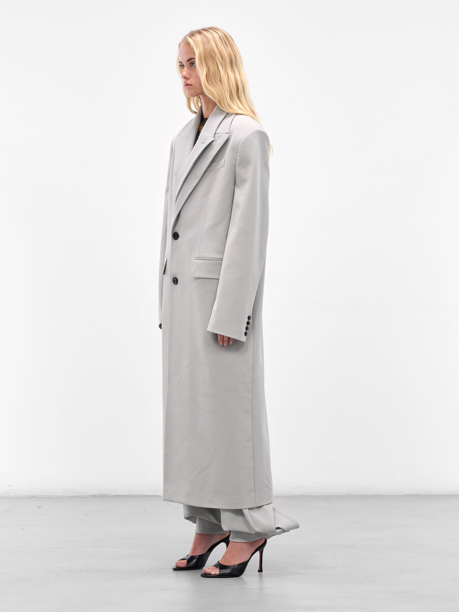 Grey Double Layer Coat - 2