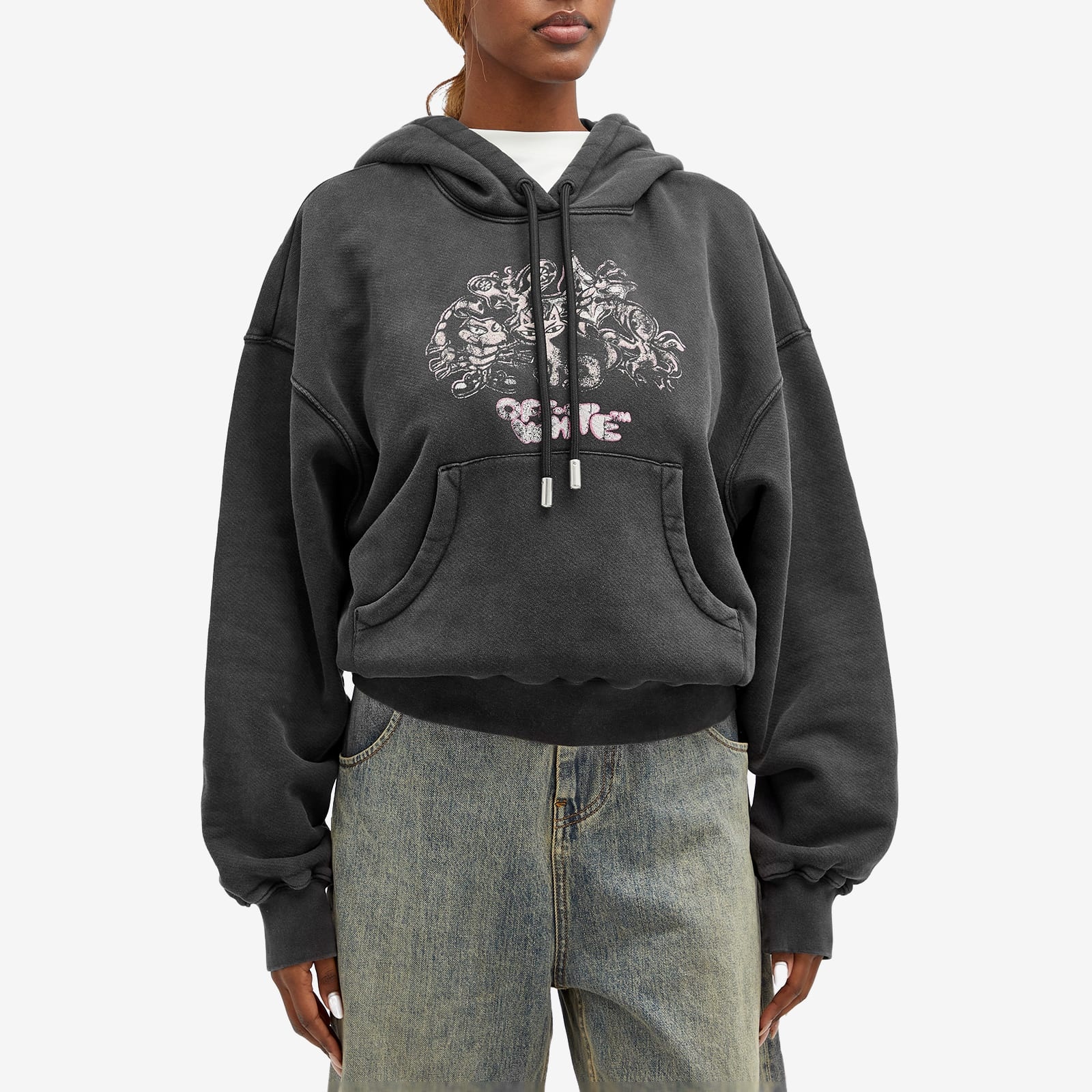 Off-White Washed Characters Over Hoodie - 2